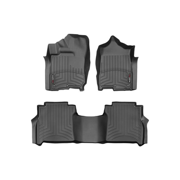 WeatherTech Custom Fit FloorLiners compatible with Nissan Titan XD, Titan - 1st & 2nd Row, Black
