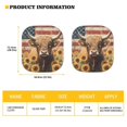 thumbnail image 5 of KUIFORTI American Flag Car Windshield Sun Shade, Highland Cow Sun Visor Protector Front Window Shade, Sunflower Print Foldable Windshield Sun Shade for SUV Trucks Sedan, 5 of 5