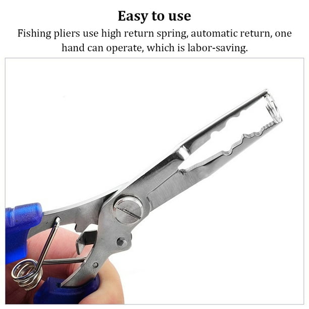 mmirethe Fishing Pliers Stainless Steel Anti-skid Plastic Handle Fish Hook  Braid Line Remover Scissor Portable Tools Accessories Yellow 5Set 