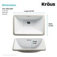 thumbnail image 5 of KRAUS Elavo 21-inch Rectangular Undermount White Porcelain Ceramic Bathroom Sink with Overflow, 5 of 9