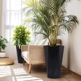 thumbnail image 2 of Bingirl Tall Diamond Planters Set of 2 Distinctive Shape Design Water Level Window Smooth Rolling Wheels Versatile Placement for Patio Porch Living Room Home Office, 2 of 10
