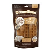 Dreambone BakeShop Waffle Sticks, Rawhide-Free Chews for Dogs, 4 Count, 4.2 oz.