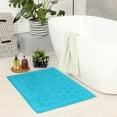 thumbnail image 3 of Unique Bargains Cotton Washable Mats Spa Style Bathroom Floor Rugs Thick Soft Blue, 3 of 7