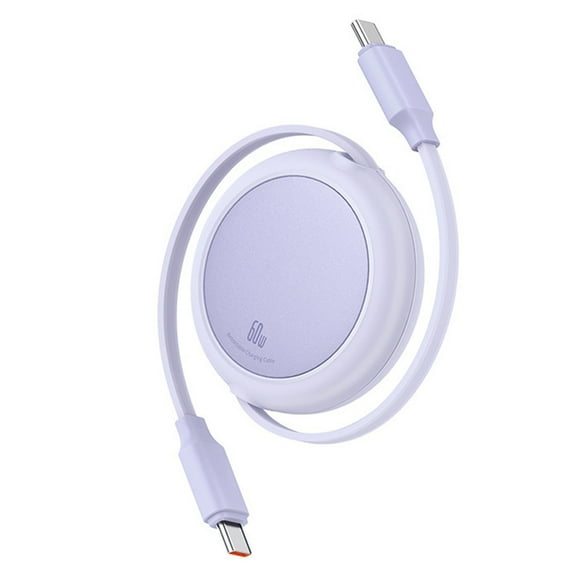 USB C Cable,60W Retractable USB C to USB C Fast Charging Cable,480Mbps Data Transfer Type C Charge Data Cable