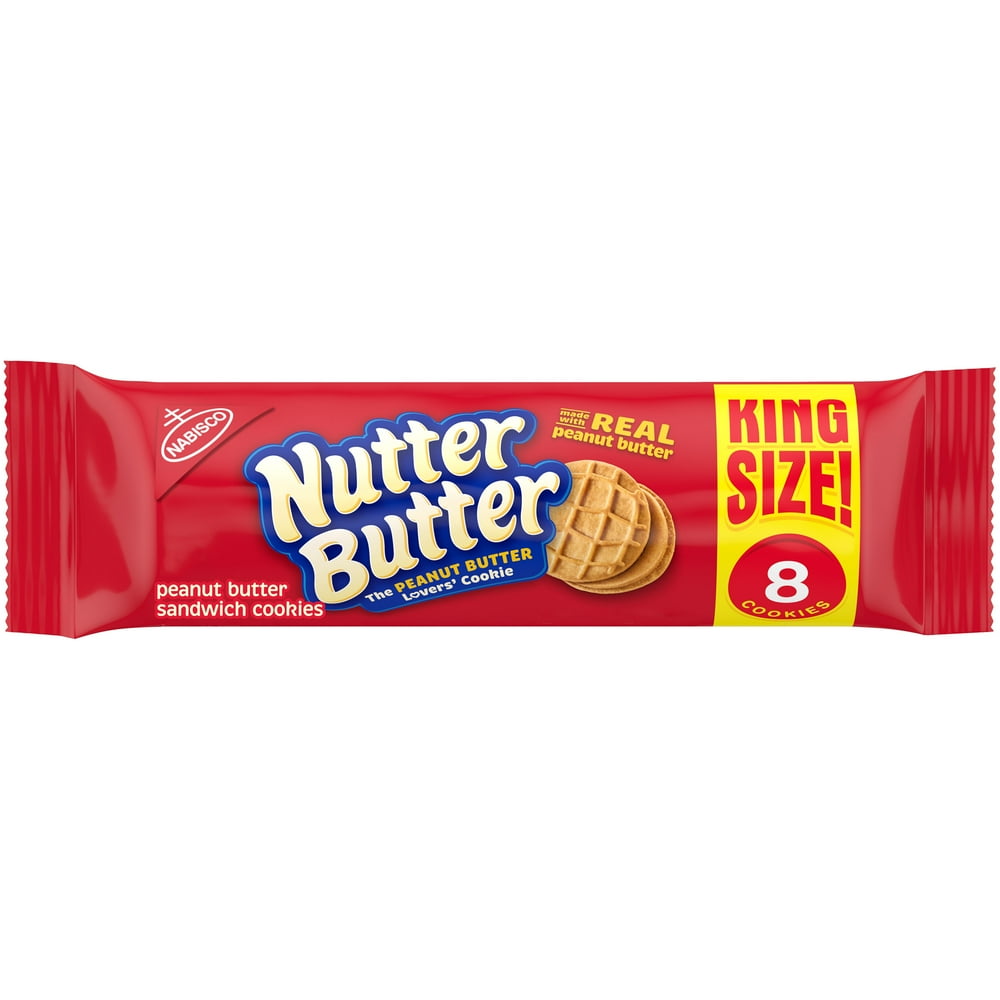 Nutter Butter Peanut Butter Sandwich Cookies, King Size (3.5Oz ...