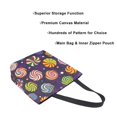 thumbnail image 3 of FORMRS Womens Canvas Tote Bag with Zipper Inner Pocket Shoulder Handbag, Galactic Candy, 3 of 7