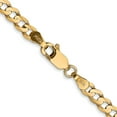 thumbnail image 3 of 14K Yellow Gold Curb Chain Styles Necklace 20 inch 3.8 mm Open Concave with Lobster Clasp, 3 of 4