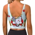 thumbnail image 4 of Uemuo Funny Christmas Gnome Pattern Women's Sports Bra - High Impact Support, Breathable, and Comfortable Athletic Bra for Running, Yoga, and Workouts, 4 of 9