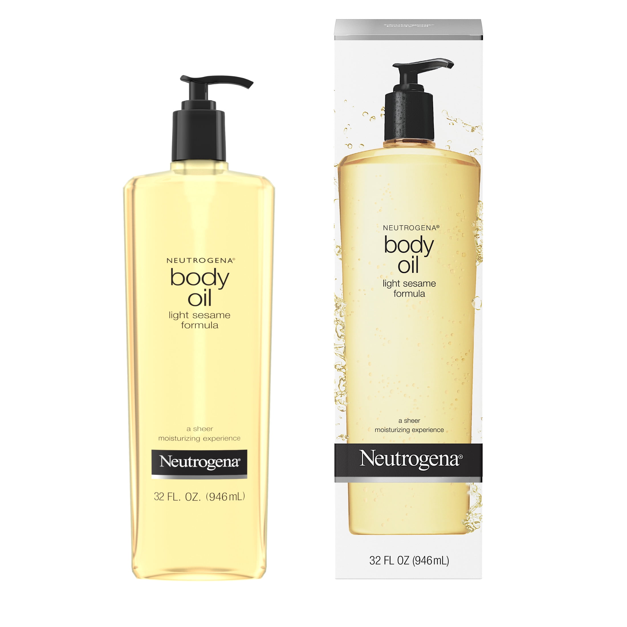 Neutrogena Body Oil For Dry Skin, Light Sesame Formula, 32 fl. oz