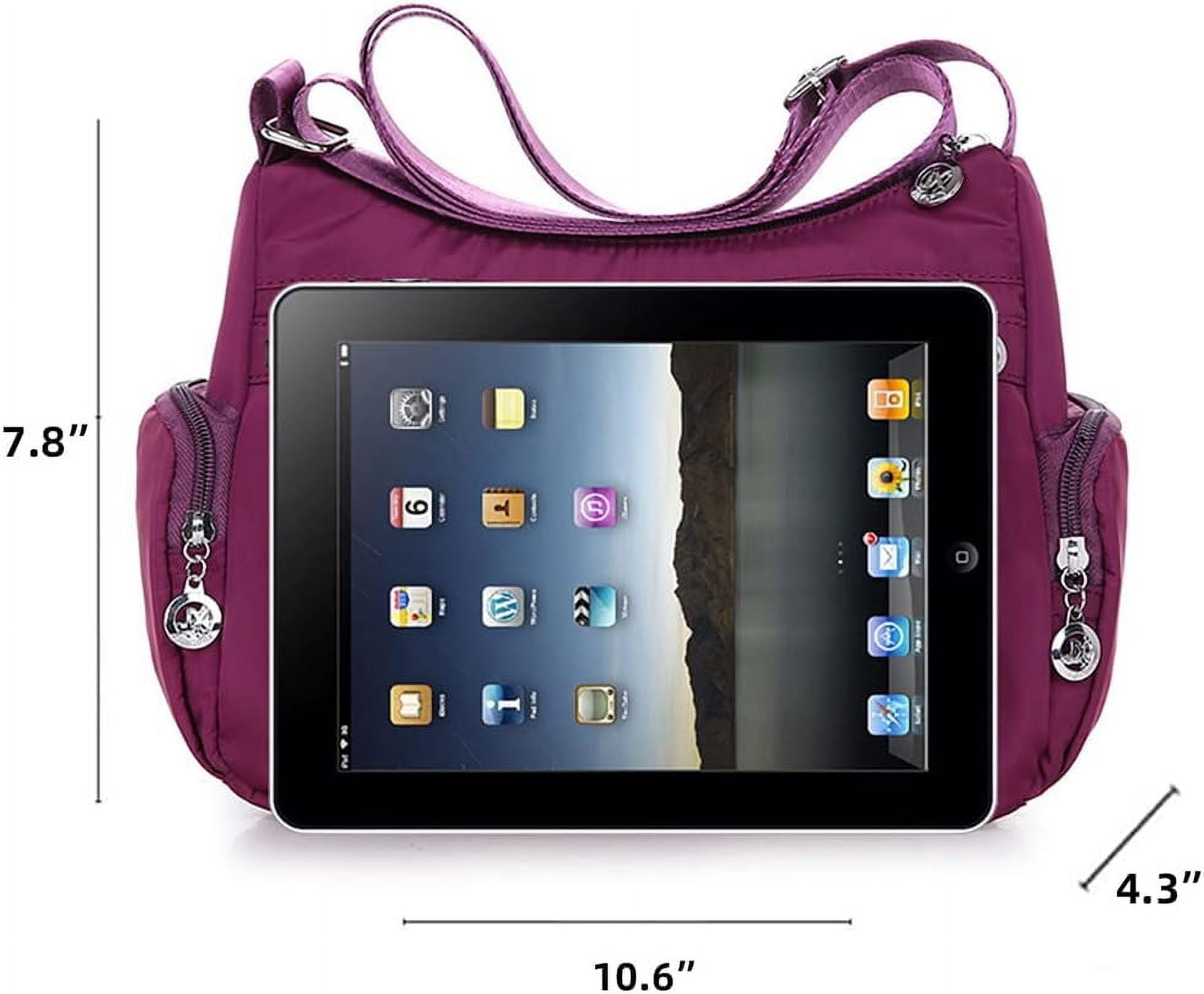 Crossbody Bag for Women Nylon Shoulder Purse Roomy Multiple Pockets Bag Large Capacity Messenger Satchel