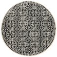 thumbnail image 1 of Safavieh Cambridge Collection CAM123E Handmade Moroccan Geometric Black and Ivory Premium Wool Round Area Rug (6' Diameter), 1 of 4