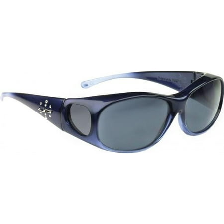 Fitover Sunglasses - Element Designed to Fit Over Medium Eyewear - 135mm X 43mm - Sapphire /polarized Gray Lens