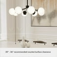 thumbnail image 5 of Hunter - Hepburn 8-light Matte Black, Extra Large Chandelier, Dimmable, Mid Century Modern Style, Sputnik Shaped, for Bedrooms, Dining, Living Rooms - 19870, 5 of 7