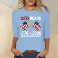 thumbnail image 2 of ZJXFGS Womens 3/4 Length Sleeve Tunic Tops,Elbow Sleeve Casual Tshirts Slim Fitted Casual Basic Tee Work Business Dressy Women'S Tops Compression Going Out Tops Cute Tops Sky Blue S, 2 of 4