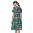 thumbnail image 2 of Bixox Robe d'Été à Manches Courtes pour Femmes Robe Ample Longueur Genou avec Poches-Éléments Médicaux, 2 of 7