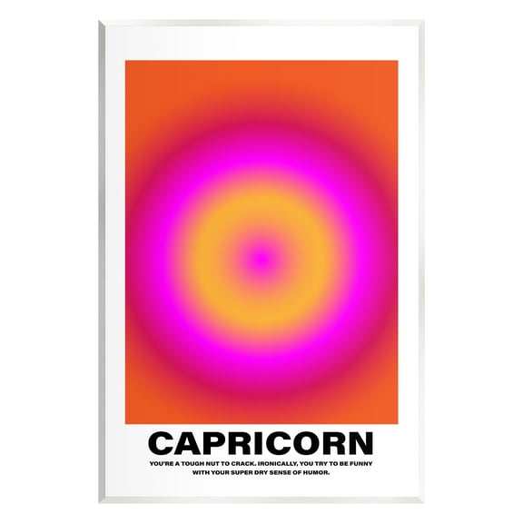 Stupell Industries Funny Capricorn Astrology Abstract Painting Unframed Art Print Wall Art, 10 x 15