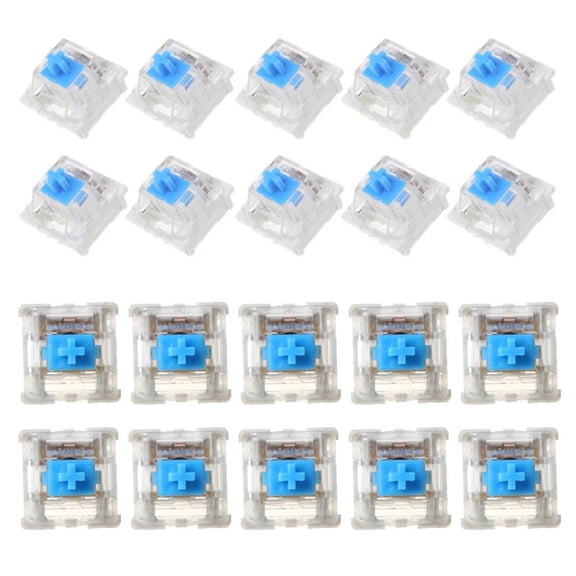 Mechanical Gaming Keyboard Switches 10pcs White Bottom Blue Keyboard Switch