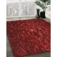 thumbnail image 3 of Ahgly Company Machine Washable Indoor Round Transitional Cranberry Red Area Rugs, 8' Round, 3 of 7