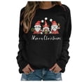 thumbnail image 5 of oiangi Christmas Sweatshirt Women's O-Neck Christmas Print Long-sleeved Sweatshirt Casual Blouse Pullover Tops, 5 of 5