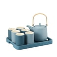 thumbnail image 1 of Juego de agua for el hogar, juego de tazas de agua for sala de estar, taza de té Simple con bandeja, paquete de 6, 1 of 6