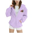 thumbnail image 2 of Sudadera con capucha y manga larga para niños y niñas, estilo informal, deportivo, con estampado degradado, cuello redondo, poliéster, 2 of 6