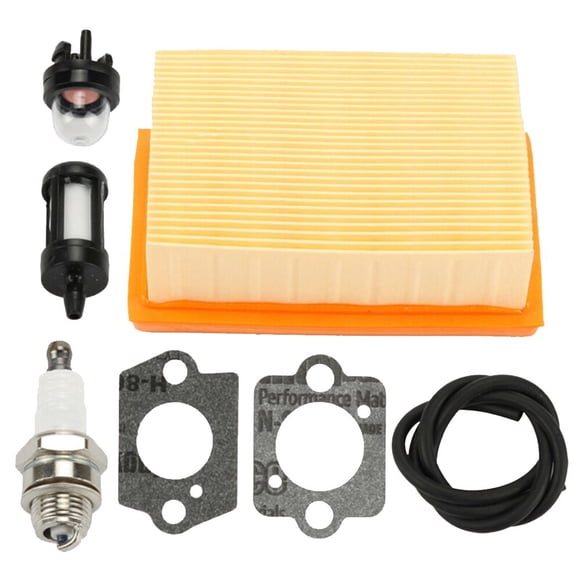 Feimier 2 pcs Air Filter Replacement Set for Stihl BR350 BR430 SR430 SR450 Backpack Blower - Includes Gasket, Primer Bulb, Fuel Line and Filter - Outdoor Power Equipment Parts