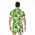 thumbnail image 2 of Tropical Banana Leaves Pattern Short Sleeve Men'S Rompers, Banana Fruits Casual Summer Jumpsuits Outfit, 2 of 4