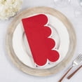 thumbnail image 4 of Saro Lifestyle 8123.R20S 20 in. Scalloped Hem Napkin, Red - Set of 4, 4 of 4