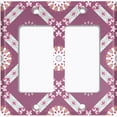 thumbnail image 6 of Metal Light Switch Plate Cover Mandala Purple Floral Pattern Damask MDL111, 6 of 13