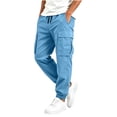 thumbnail image 7 of Boys Cargo Jogger Pants 5-15Y Elastic Waist Pull-on Pants Drawstring Multi-Pocket Trousers Casual Outdoor Trousers School Outdoor Daily Wear, 7 of 7
