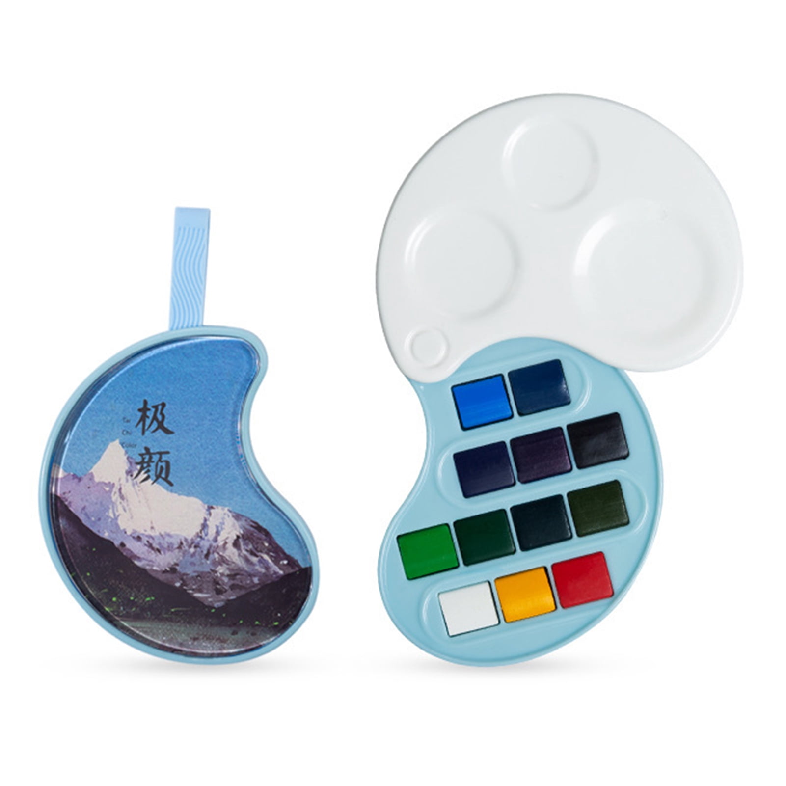 Set De Acuarela En Forma De Corazón 10 Colores – Kit De Pintura Para Adultos Con Pincel Y Materiales Lavables