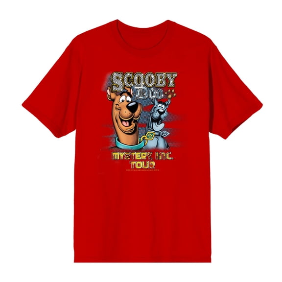 Scooby-Doo Mystery, Inc. Tour Men's Red Crew Neck Short Sleeve Tee-Medium