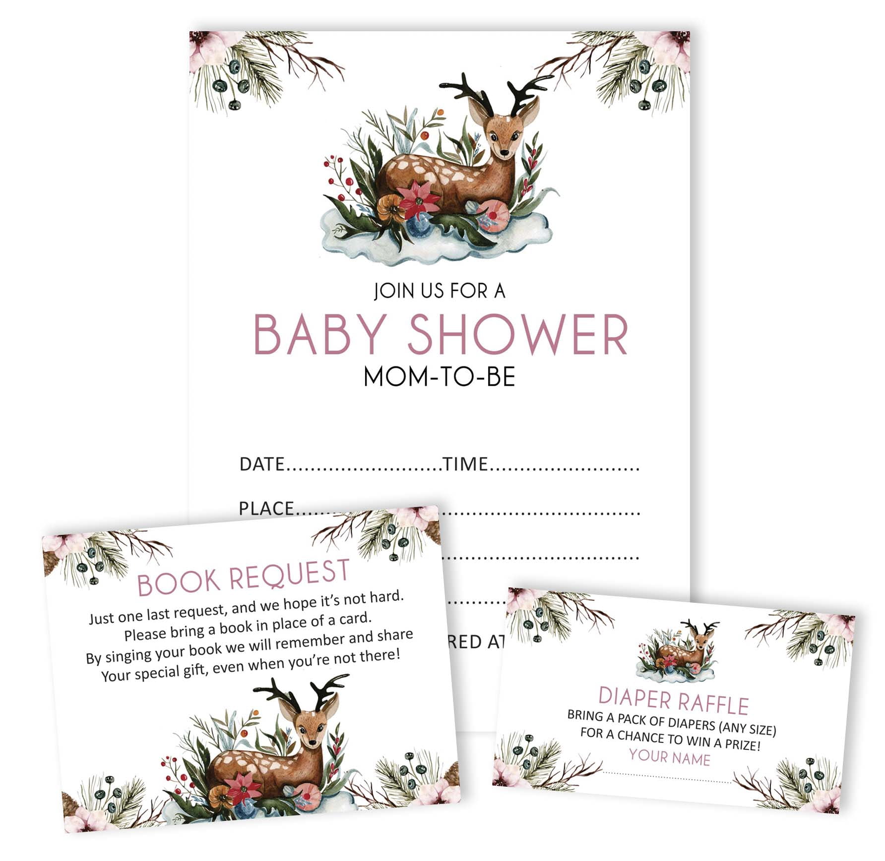 Inkdotpot Set Of 30Jungle Animals Baby Shower Invitations-Diaper Raffle Tickets And Baby Shower Book Request Cards Gender Neutral Invites Its A Boy Its A Girl