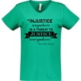 thumbnail image 3 of Inktastic Injustice Anywhere is a Threat to Justice Everywhere- Martin Luther King Jr. Women's V-Neck T-Shirt, 3 of 5