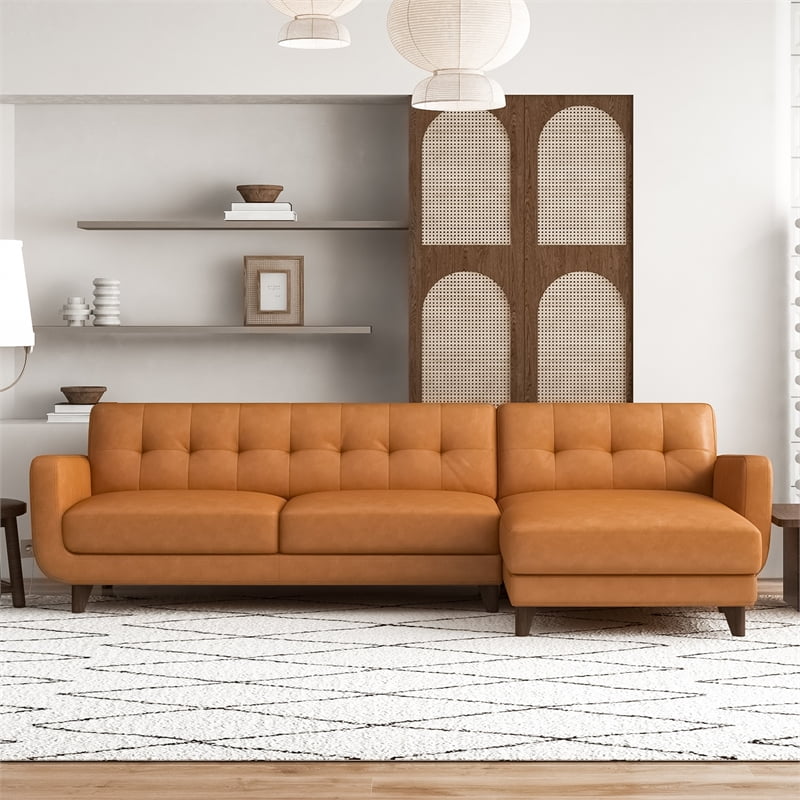 Buy ASHCROFT Elva Mid Century LShaped Genuine Leather Right Facing