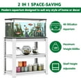thumbnail image 3 of 40-50 Gallon Fish Tank Stand, Metal Aquarium Stand, Adjustable Heavy Duty Reptile Tank Stand, Adjustable 3-Tier Fish Tank Rack Shelf for Home Office, Tank Not Included, 31.5 "L x 18 "W x 34"H - White, 3 of 6