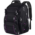 thumbnail image 1 of Mochila VECKUSON unisex de 46,7 cm para portátil de 18,4 pulgadas con RFID, color morado, 1 of 6