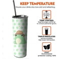 thumbnail image 6 of Frog Tumbler 20 oz Travel Coffee Mug Cute Frog Skinny Tumblers with Lid and Straw Stainless Steel Insulated Coffee Cups Gift for Frog Lover, 6 of 6