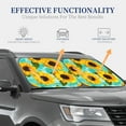 thumbnail image 4 of Fotbe Yellow Sunflowers With Green Leaves Juego de 2 Piezas de Parasoles para Parabrisas | Bloqueador Solar para Auto | Accesorios Plegables para Protección Solar Interior-Small, 4 of 6