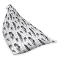 thumbnail image 2 of Feather Lounger Chair Bag, Faded Geometric Backdrop Nested Squares Mosaic Pattern Fluffy Wings Fly, High Capacity Storage with Handle Container, Lounger Size, Black White Pale Grey, by Ambesonne, 2 of 5