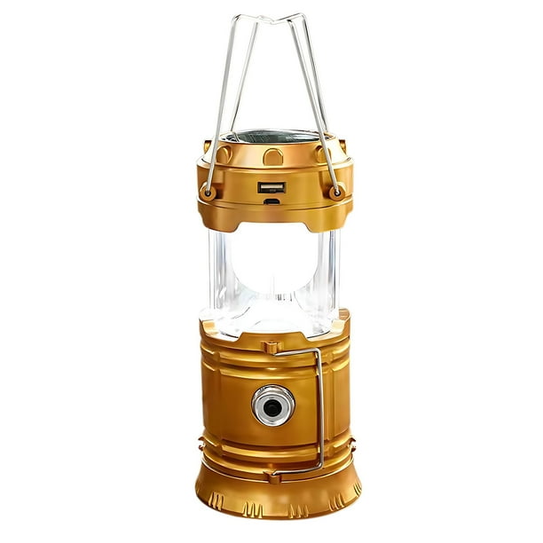 Lanterne de camping portable à LED–Lanterne solaire rechargeable par USB ultra lumineuse alimentée par batterie Lampe torche,pour camping, randonnée, abri de jardin en cas de pannes de courant (Bleu