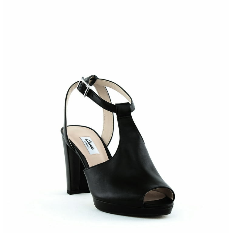 Clarks | Kendra Block Heel Sandal | Black | Size 8.5 - Walmart.com