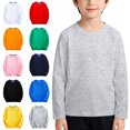 thumbnail image 4 of Toddler Kids Baby Boy Girl Long Sleeve Sweatshirt Casual Shirt Thin Pullover Infant Crewneck Sport Tops Basic Tee Shirt Fall Winter Pullover T-Shirts Crewneck Tops 3-4Years Black T Shirts, 4 of 4