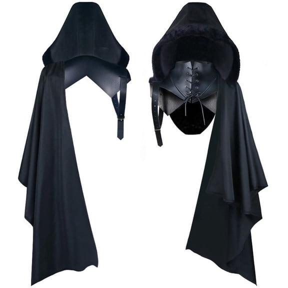 SAWOBUUN Renaissance Half Shoulder Cape Steampunk Shawl Cloak Gothic Victorian LARP