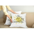 thumbnail image 2 of Ambesonne White Throw Pillow Cover 2 Pack, Valentines Sun Romance, 16", Yellow Charcoal Grey, 2 of 5