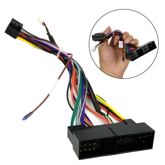 Car Radio Power Wiring Harness for Android Socket - Compatible with Various Car Models