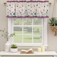 thumbnail image 3 of 4th of July Valances for Windows, Decorative Rod Pocket Window Valance Curtains, Independence Day Red Blue Love Heart Plaid Short Curtain Drapes for Kitchen/Living Room, 2 Panels, 42" W x 18" L, 3 of 8