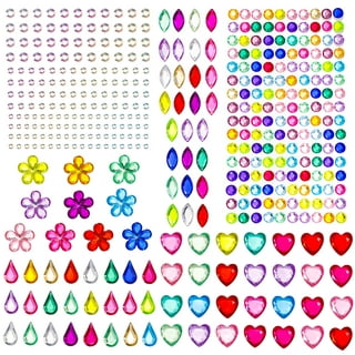 50Pcs 30mm (1.18inch) Flat Back Round Acrylic Rhinestone Self-Adhesive  Plastic Circle Gems Bling Sticker Ornamental Craft Crystals for Costume  Making Cosplay Jewels Invitations Crafts 
