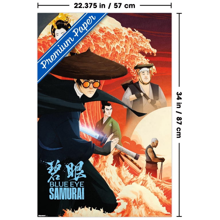 Netflix Blue Eye Samurai (2023) - Key Art Wall Poster, 22.375
