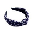 thumbnail image 1 of Diadema de tela del Día de la Independencia de HKUKY, diadema con nudo creativo, diadema con estrella de cinco puntas y rayas, 1 of 3